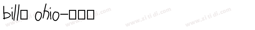billy ohio字体转换